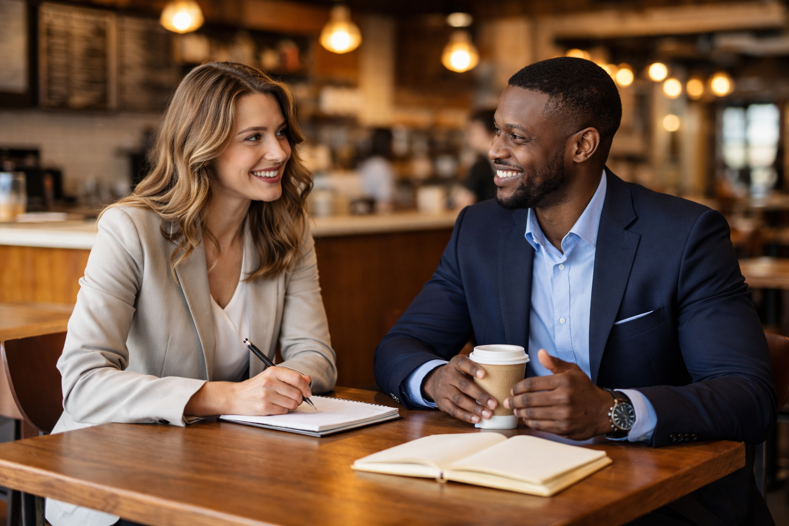 Professional conducting an informational interview, the CareerNetwrk method for accessing the hidden job market